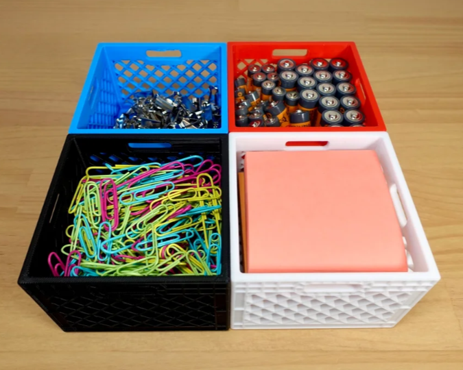 Milk Crate Organizer 4pk