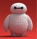 Cute 3D Printed Baymax – Minimalist Knit-Style Design